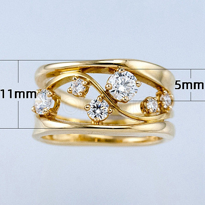 Alloy and Crystal Rhinestone Finger Rings FS-WG8CE30-02-1