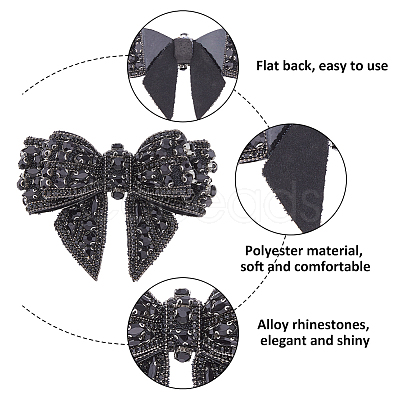 Polyester Bowknot Shoe Decorations FIND-WH0126-445-1