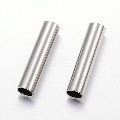 Tarnish Resistant 304 Stainless Steel Tube Beads STAS-P128-08-1