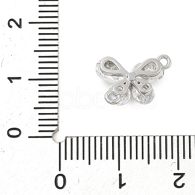 Brass Micro Pave Cubic Zirconia Connector Charms KK-U056-04P-1