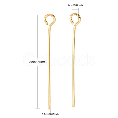Brass Eye Pin KK-G331-09-0.7x30-NF-1