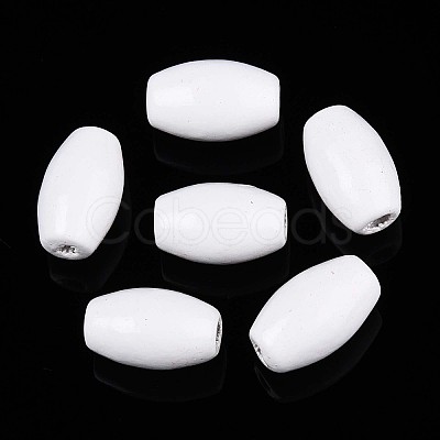 Spray Painted Schima Wood Beads WOOD-T032-29B-02-1