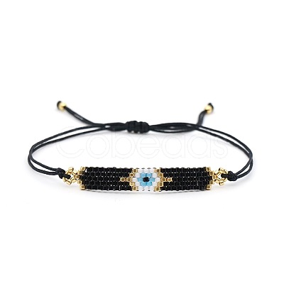 Bohemian Glass Seed Beaded Braided Bead Bracelets FI0192-1