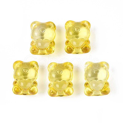 Baking Paint Transparent Glass Beads DGLA-N018-02J-1