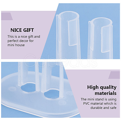 Plastic Doll Stands ODIS-WH0038-98A-1