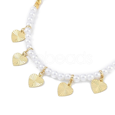 6mm Round ABS Imitation Pearl Beaded Necklaces NJEW-P317-12F-G-1