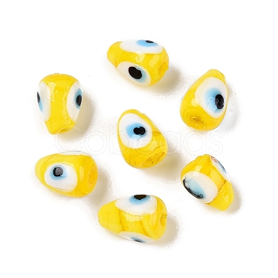 Handmade Evil Eye Lampwork Beads LAMP-T021-16E-1