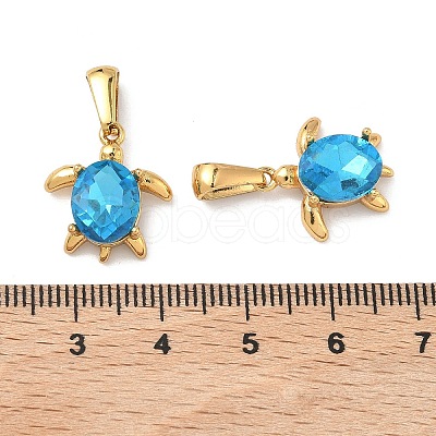 304 Stainless Steel & Glass Pendants STAS-L309-20B-G-1
