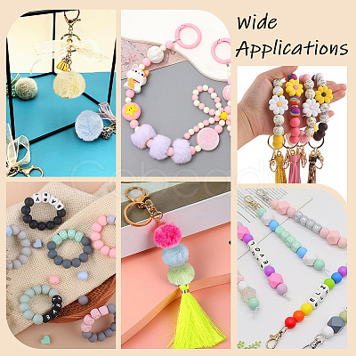 20Pcs 5 Colors Imitation Mink Fur European Beads FIND-PA0001-62C-1
