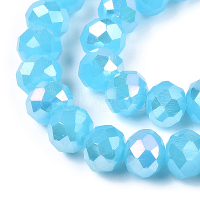 Electroplate Glass Beads Strands EGLA-A034-J10mm-B10-1