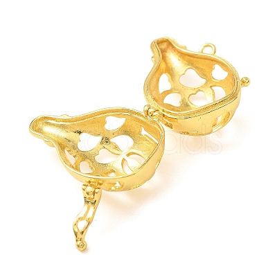 Brass Cage Pendants KK-CBA8ACD-01G-B-1