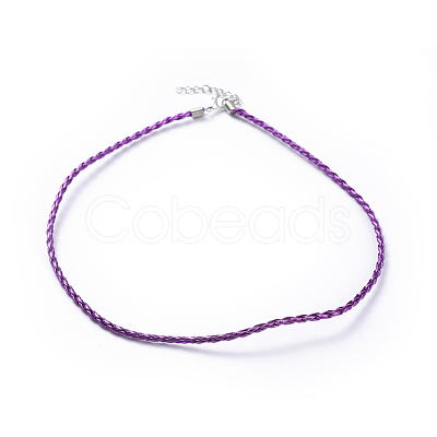 Trendy Braided Imitation Leather Necklace Making NJEW-S105-M-1