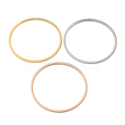 3Pcs 304 Stainless Steel Polishing Plain Bangles Kit BJEW-G695-02C-1