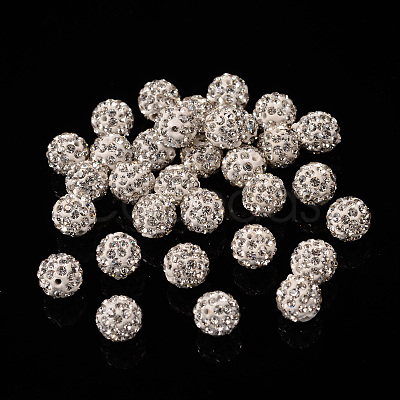 Pave Disco Ball Beads RB-Q195-8mm-001-1
