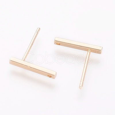 Brass Stud Earring Findings KK-O115-23G-1