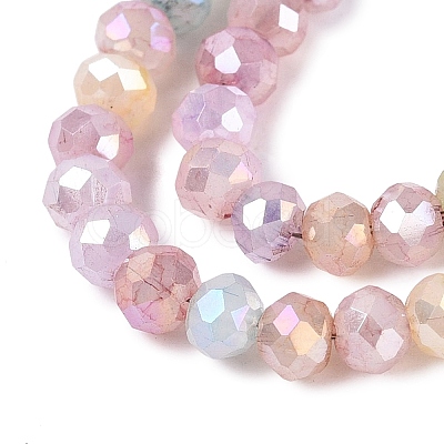 Dyed Crackle Imitation Jade Glass Beads Strands EGLA-Q131-02A-04-1