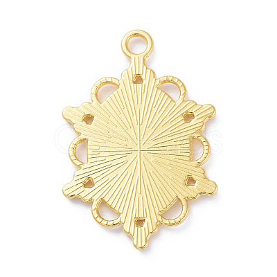 Alloy Pendant Cabochon Settings PALLOY-E577-35G-1