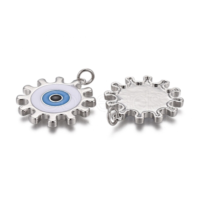 Brass Enamel Pendants KK-F821-50P-1