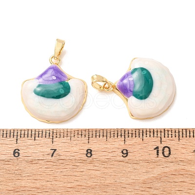 Brass Enamel Pendants KK-CBA8606-02G-1
