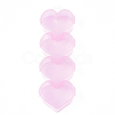 Heart Polypropylene(PP) Bead Storage Container CON-N011-030A-1