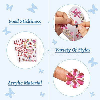 14Sheets 14 Colors Plastic Sticker FIND-TA0005-03-1