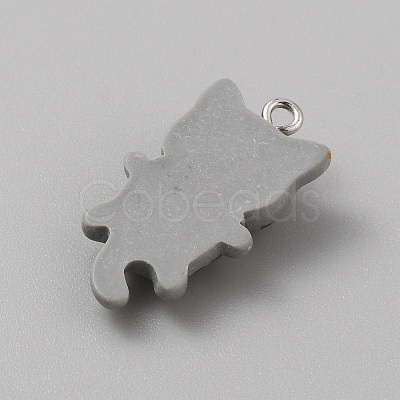 Opaque Resin Cat Pendants X1-CRES-TAC0010-07B-1