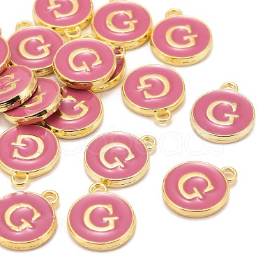 Golden Plated Alloy Enamel Charms X-ENAM-S118-08G-1