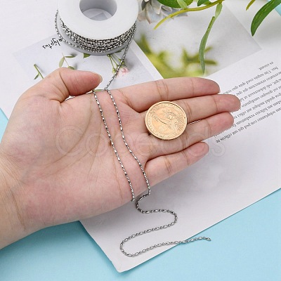 Tarnish Resistant 304 Stainless Steel Ball Chains CHS-A002D-1.5mm-1