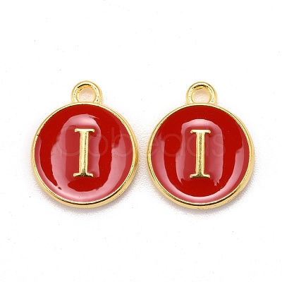 Golden Plated Alloy Enamel Charms X-ENAM-S118-03I-1