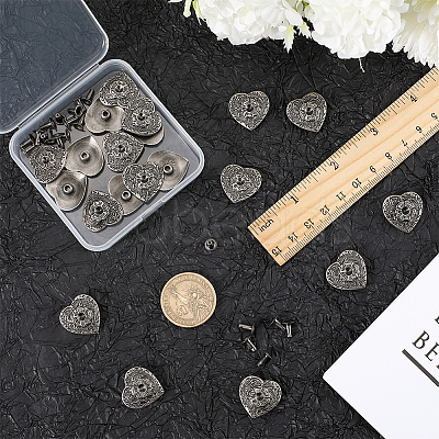 20 Sets Zinc Alloy Coin Collision Rivets FIND-CP0001-88-1