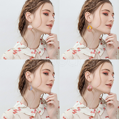 6 Pairs DIY Dangle Earring Making Kits DIY-SC0007-05-1