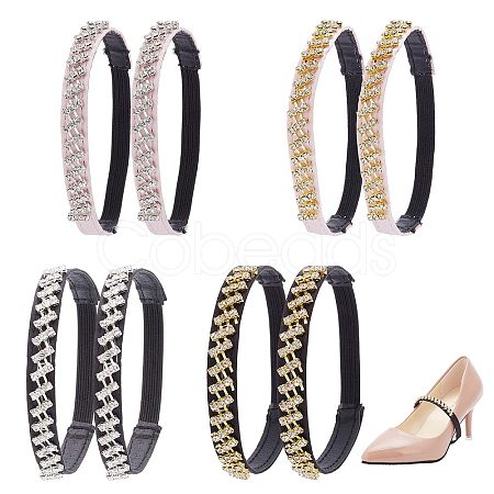 4 Pairs 4 Colors Anti-Loose Shoe Laces for High-Heeled Shoes DIY-CP0008-56-1