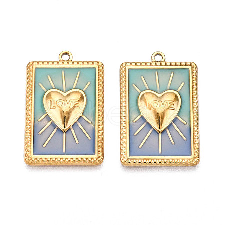 Ion Plating(IP) 304 Stainless Steel Pendants X-STAS-N107-05B-G-1