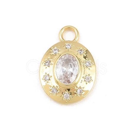 Brass Micro Pave Cubic Zirconia Pendants KK-Z151-16G-02-1