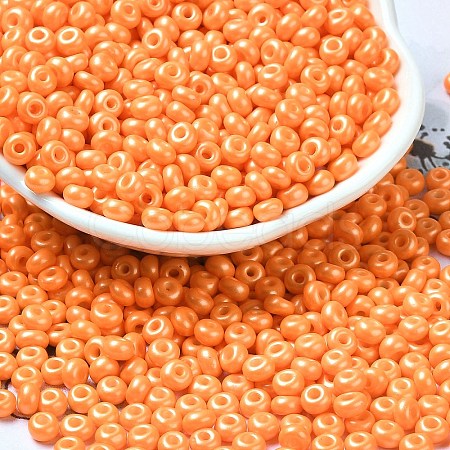 Baking Paint Luster Glass Seed Beads X1-SEED-B001-04A-10-1