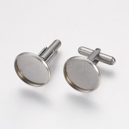Tarnish Resistant 304 Stainless Steel Cuffinks STAS-G187-23P-16mm-1