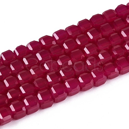 Lab Grown Red Corundum Beads Strands G-N351-02A-01-1