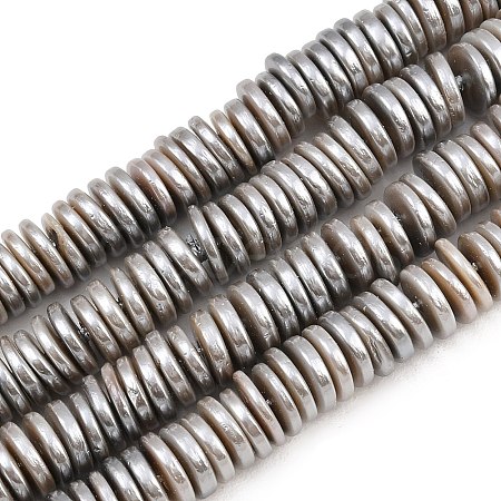 Electroplated Shell Pearl Beads Strands BSHE-B009-E01-2x7mm-A-1