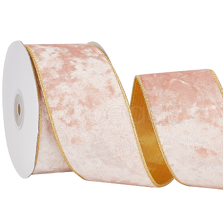 10 Yards Single Face Velvet Wired Ribbon SRIB-WH20020-023B-1