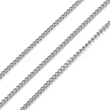 304 Stainless Steel Curb Chains CHS-M009-10P-05-1