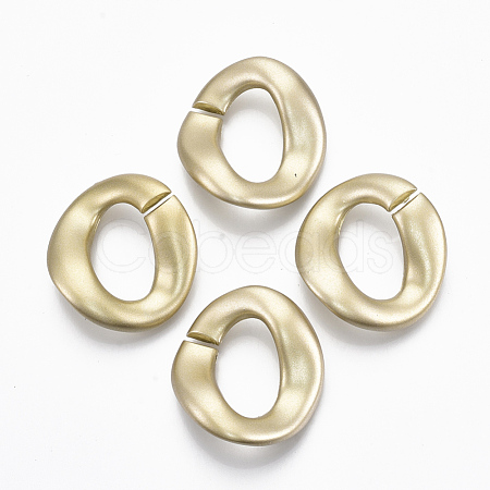 Spray Painted CCB Plastic Linking Rings CCB-R104-05B-02-1