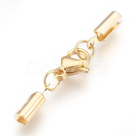 304 Stainless Steel Lobster Claw Clasps STAS-P207-07G-D-1