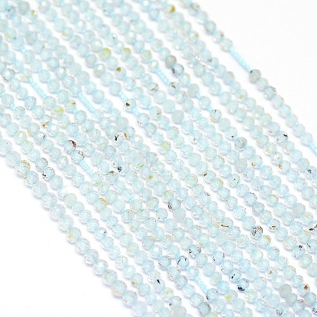 Natural Blue Topaz Beads Strands X-G-G914-2mm-12-1