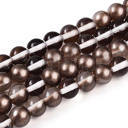 Baking Paint Transparent Glass Beads X1-DGLA-N011-8mm-09-1
