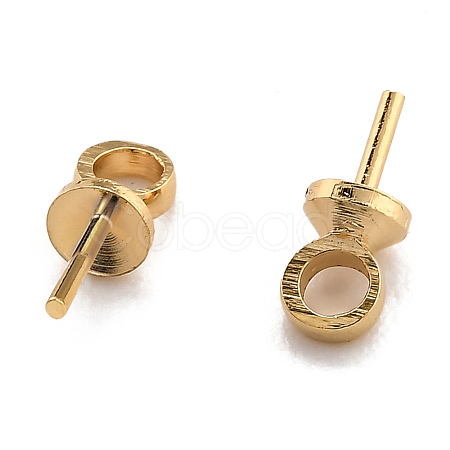 Brass Cup Pearl Peg Bails Pin Pendants KK-H759-29B-G-1