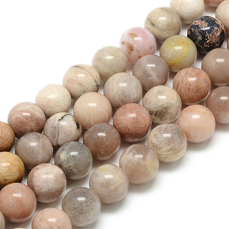 Natural Sun Stone Beads Strands X-G-S150-23-6mm-1