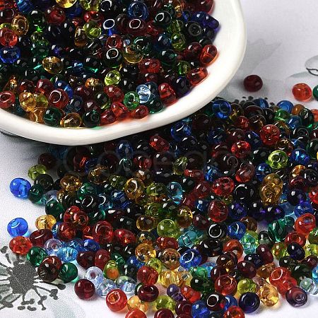 Transparent Colours Glass Seed Beads X1-SEED-P006-02A-03-1
