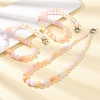 Dyed Round Natural Green Jade Graduated Beaded Necklaces GG-CBAA808-05P-3
