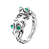 Brass and Rhinestone Cuff Open Rings FS-WGAACF4-01-5