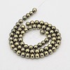 Round Non-magnetic Synthetic Hematite Beads Strands G-D617-6mm-26-2